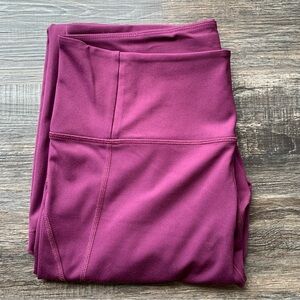Girlfriend Collective Compressive High Rise Legging - berry color, cropped